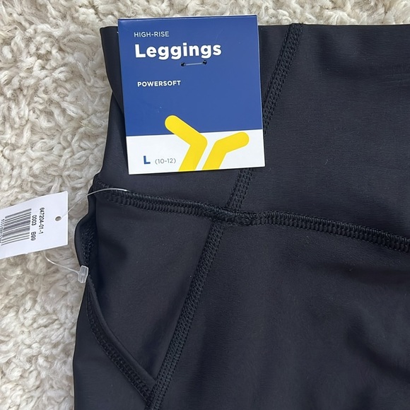 GIRLS OLD NAVY ACTIVE SIZE L 10/12 BLACK HIGH RISE LEGGINGS NWT - Picture 7 of 9